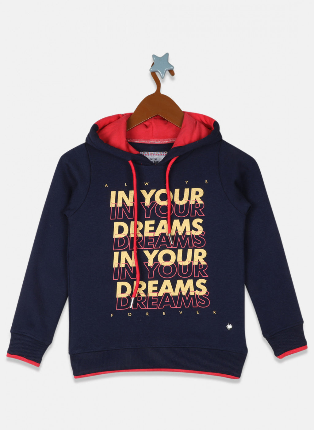 Girls Bluish Purple Printed Sweatshirt