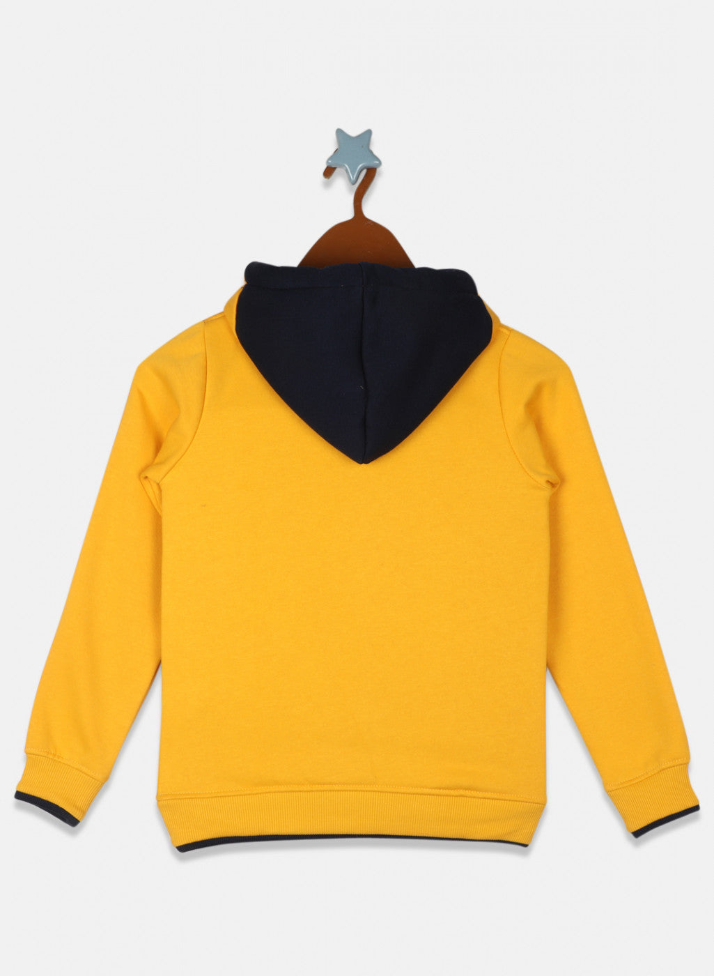 Girls Mustard Printed Sweatshirt