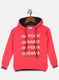 Girls Dark Pink Printed Sweatshirt