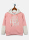 Girls Pink & Cream Printed Sweatshirt