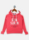 Girls Pink Printed Sweatshirt