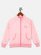 Girls Pink Solid Sweatshirt