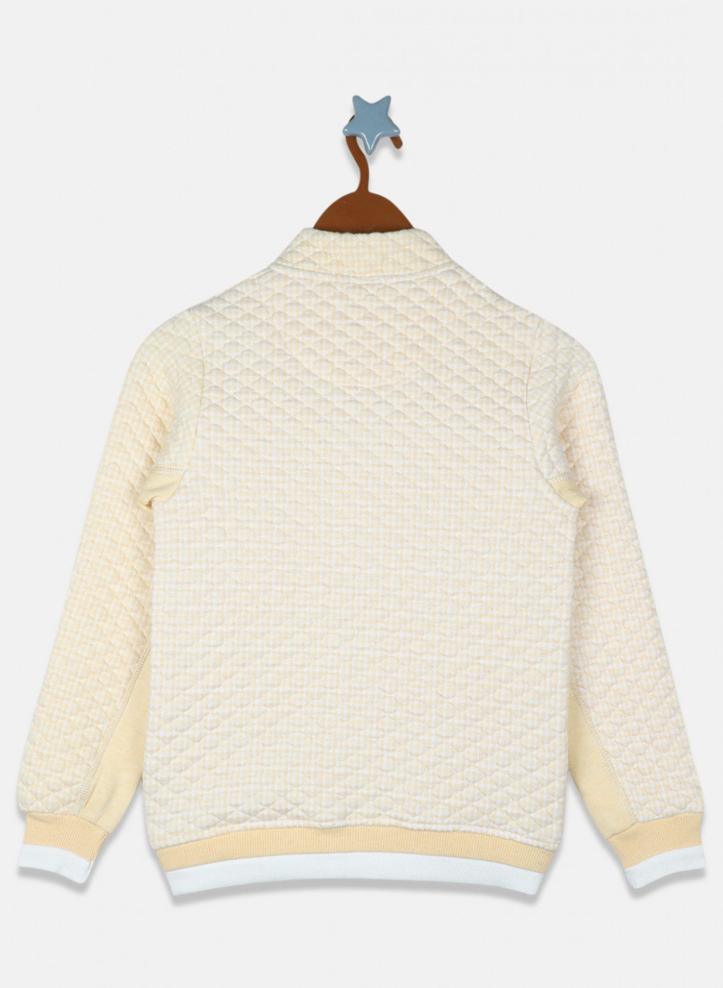 Girls Yellow Check Sweatshirt