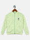 Girls Lime Green Printed Sweatshirt