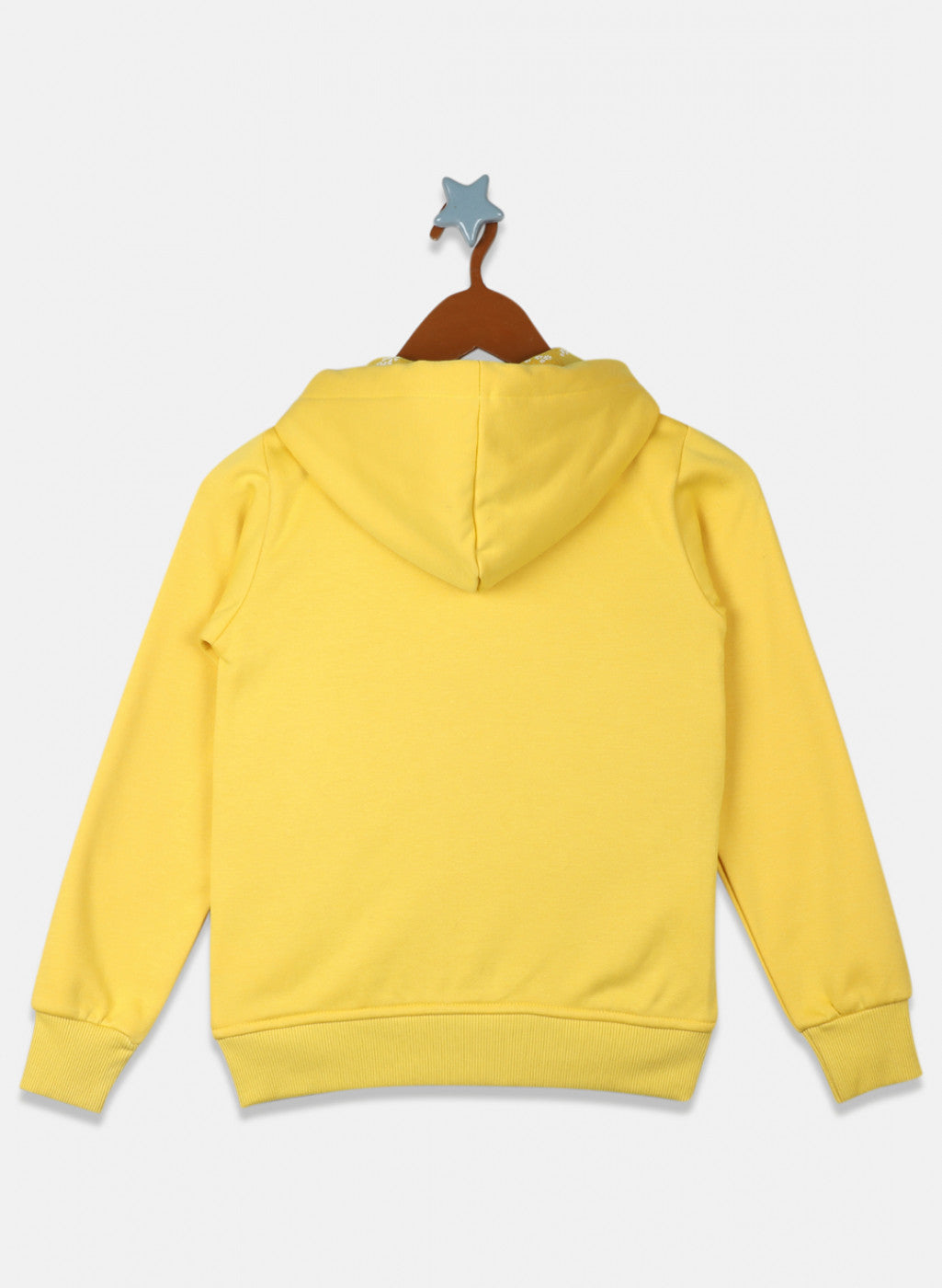 Girls Yellow Embroidered Sweatshirt