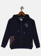Girls Blue Printed Sweatshirt