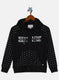 Girls Black Printed Sweatshirt