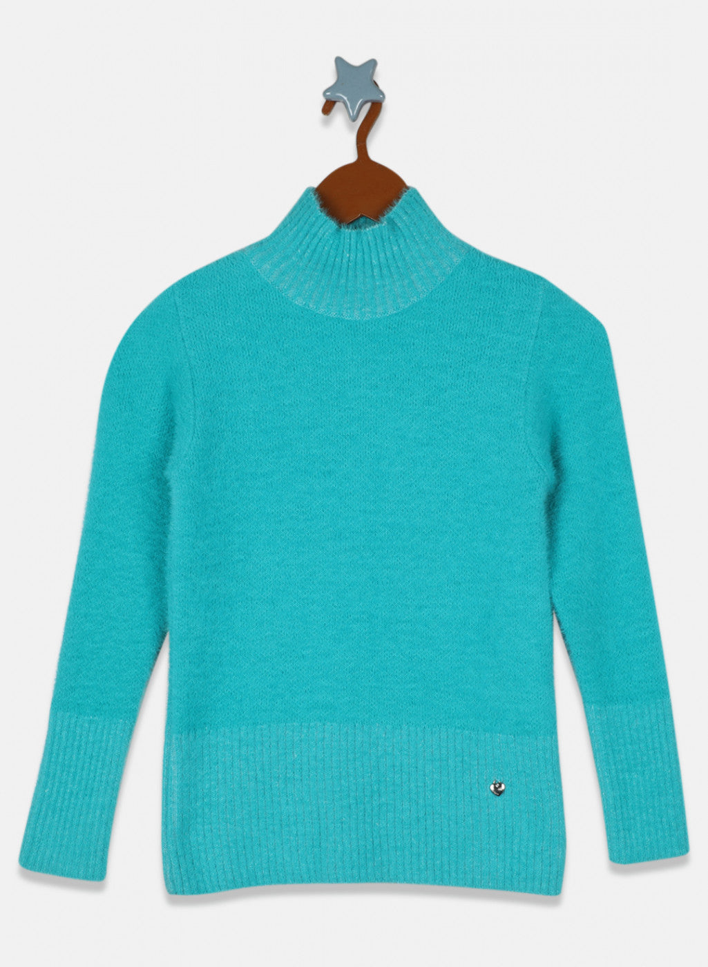 Girls Blue Solid Top