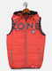 Boys Orange Printed Jacket