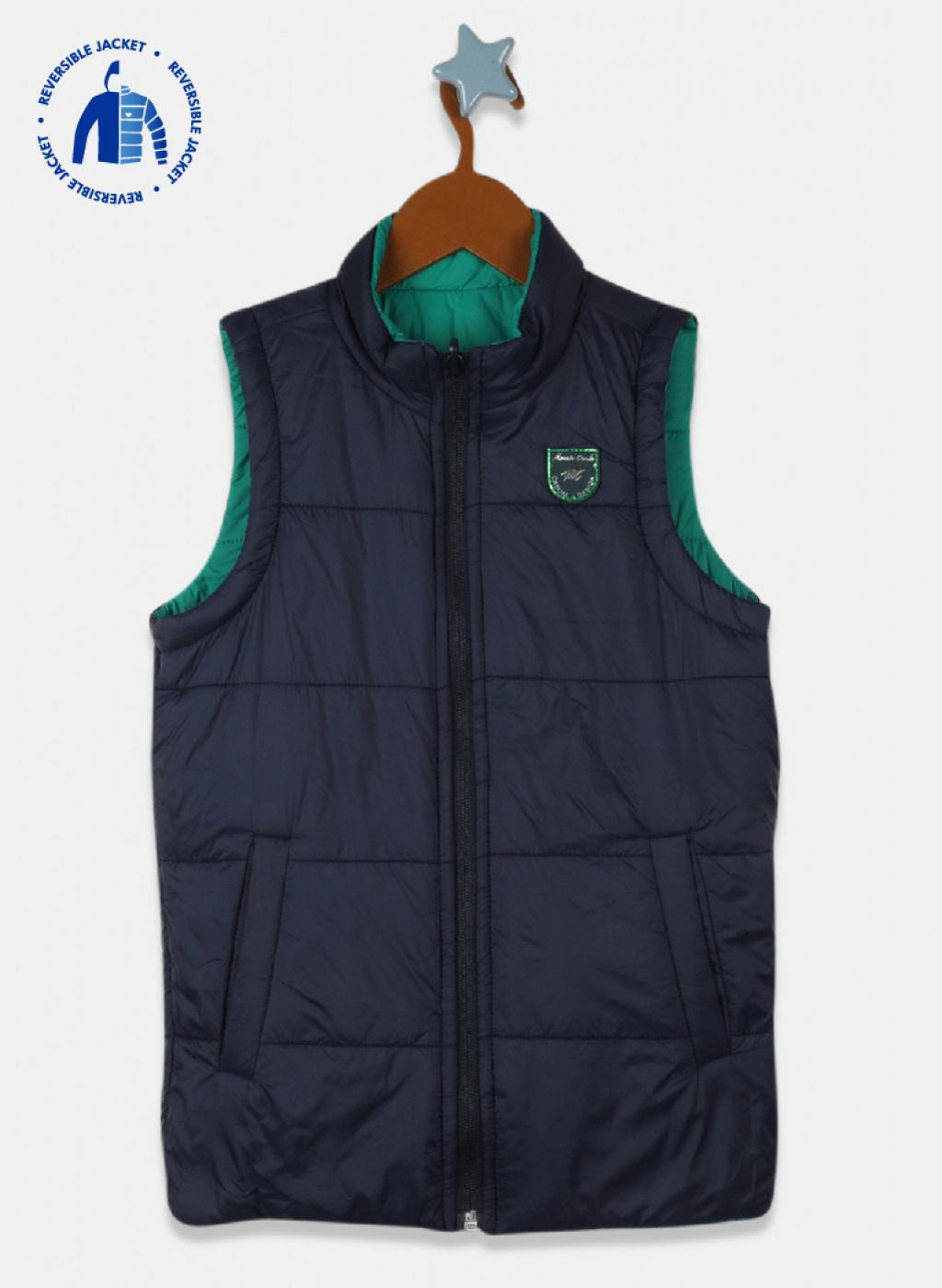 Boys Green Solid Jacket