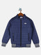 Boys NAvy Blue Solid Jacket