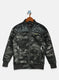 Boys Olive Printed Jacket