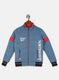 Boys Blue Solid Jacket