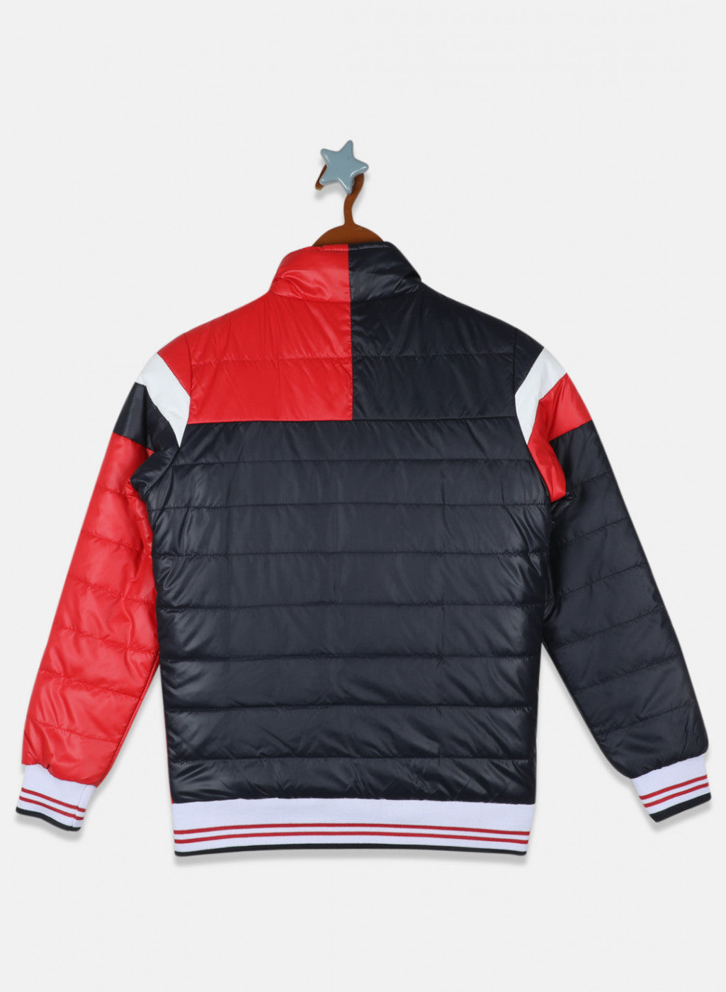 Boys Red & NAvy Reversible Solid Jacket