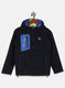Boys NAvy Blue Solid Jacket