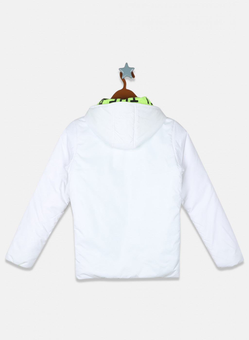Boys White Solid Jacket