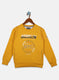 Boys Mustard Printed Sweatshirt