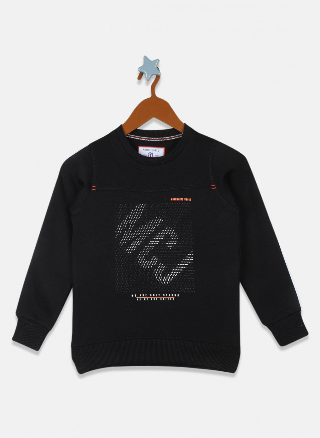Boys Black Printed Sweatshirt