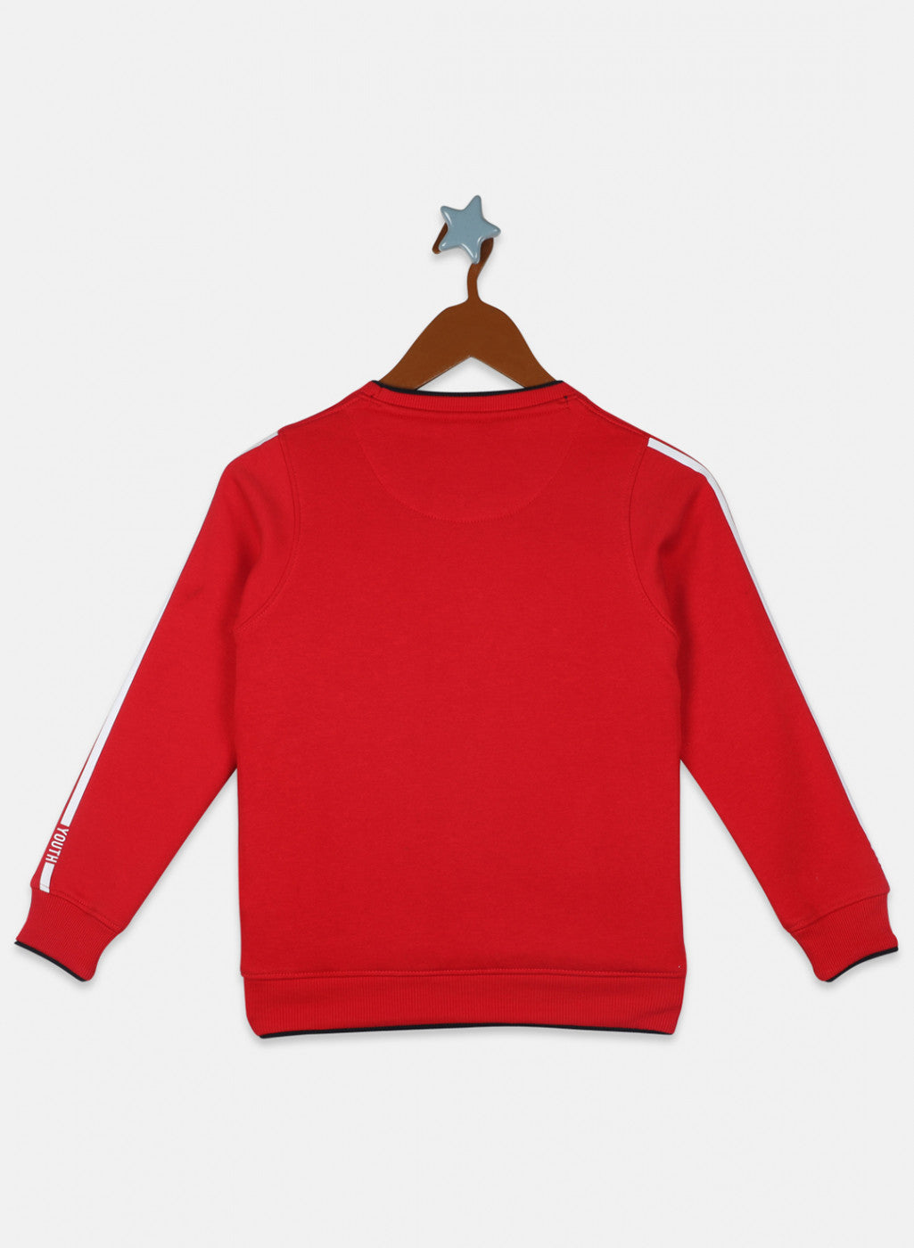 Boys Red Printed Sweatshirt