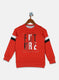 Boys Orange Printed Sweatshirt
