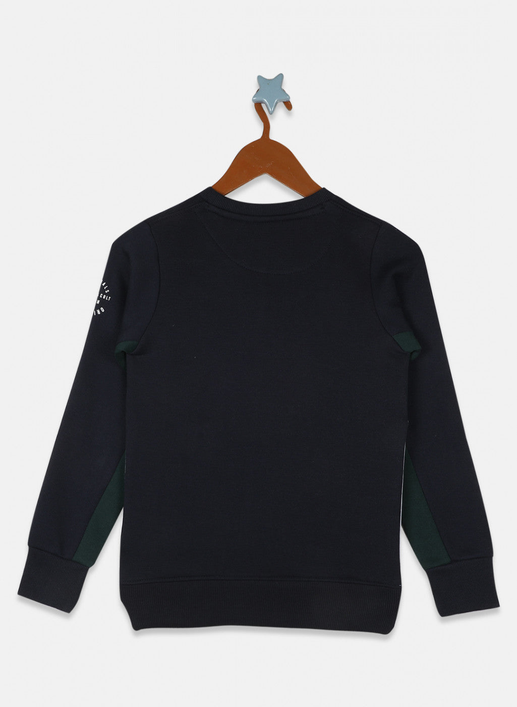 Boys Navy & Grey Printed Sweatshirt