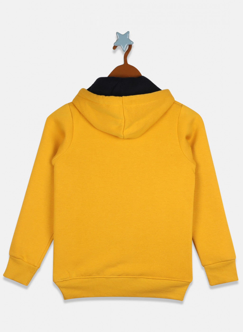 Boys Mustard Printed Sweatshirt