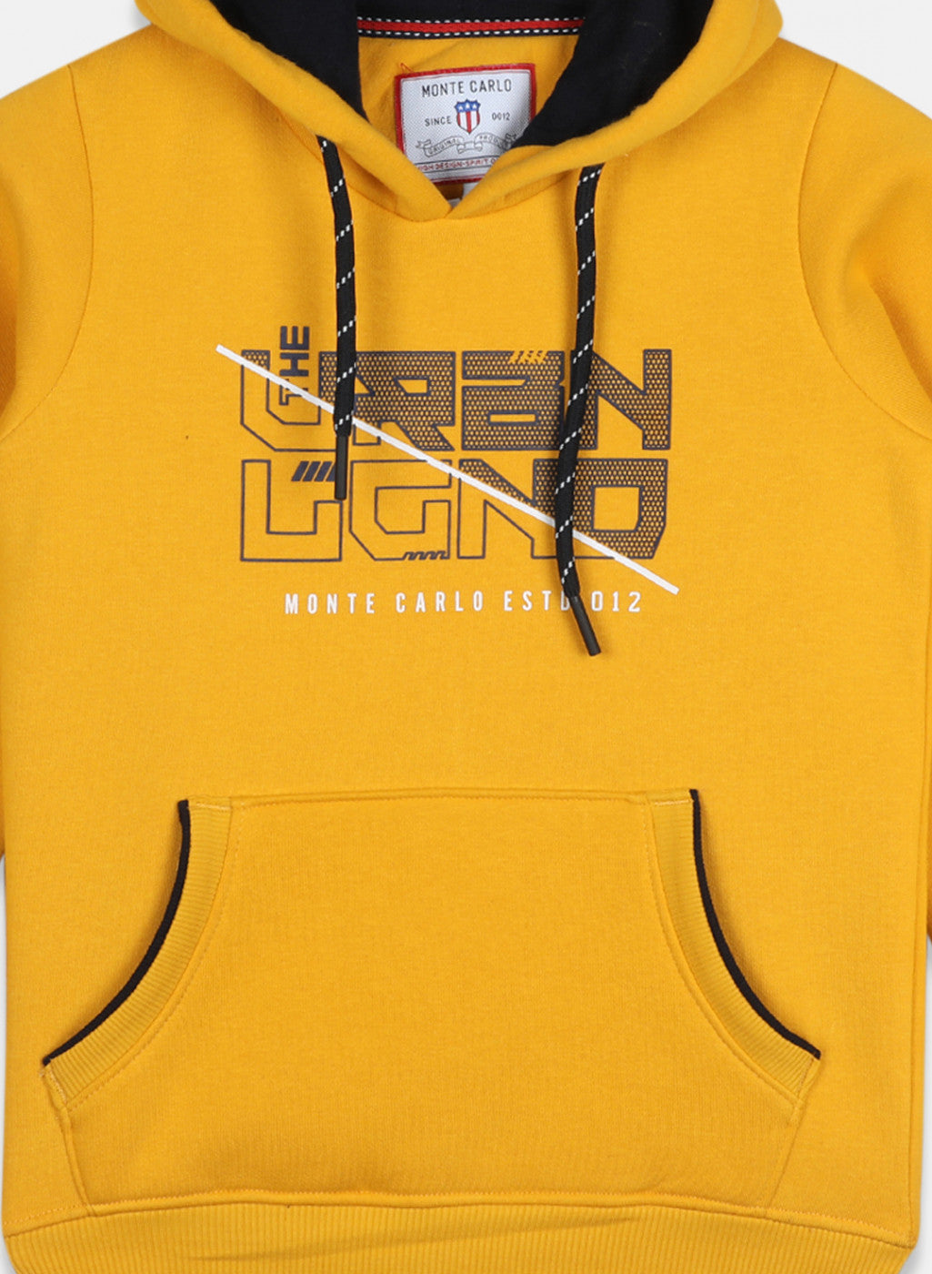 Boys Mustard Printed Sweatshirt