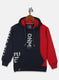 Boys Navy Blue Printed Sweatshirt