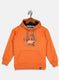 Boys Orange Printed Sweatshirt
