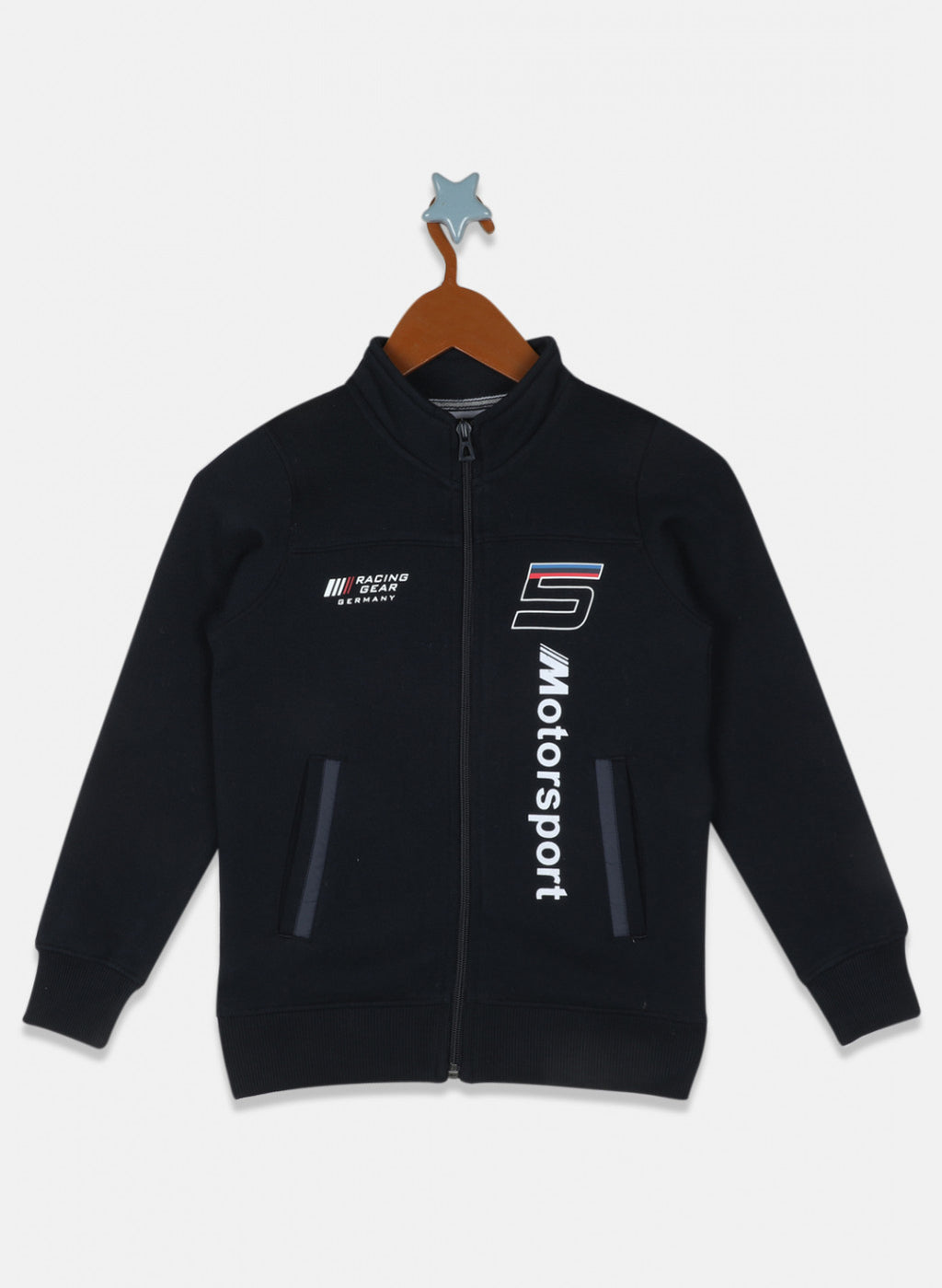 Boys Navy Blue Printed Sweatshirt