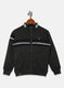 Boys Olive Printed Sweatshirt