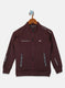 Boys Maroon Printed Sweatshirt
