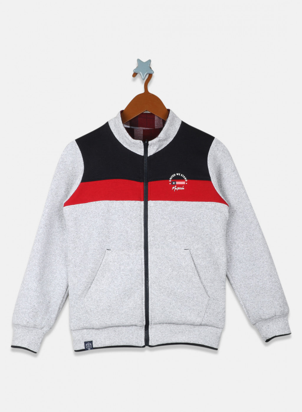 Boys Grey Printed Sweatshirt