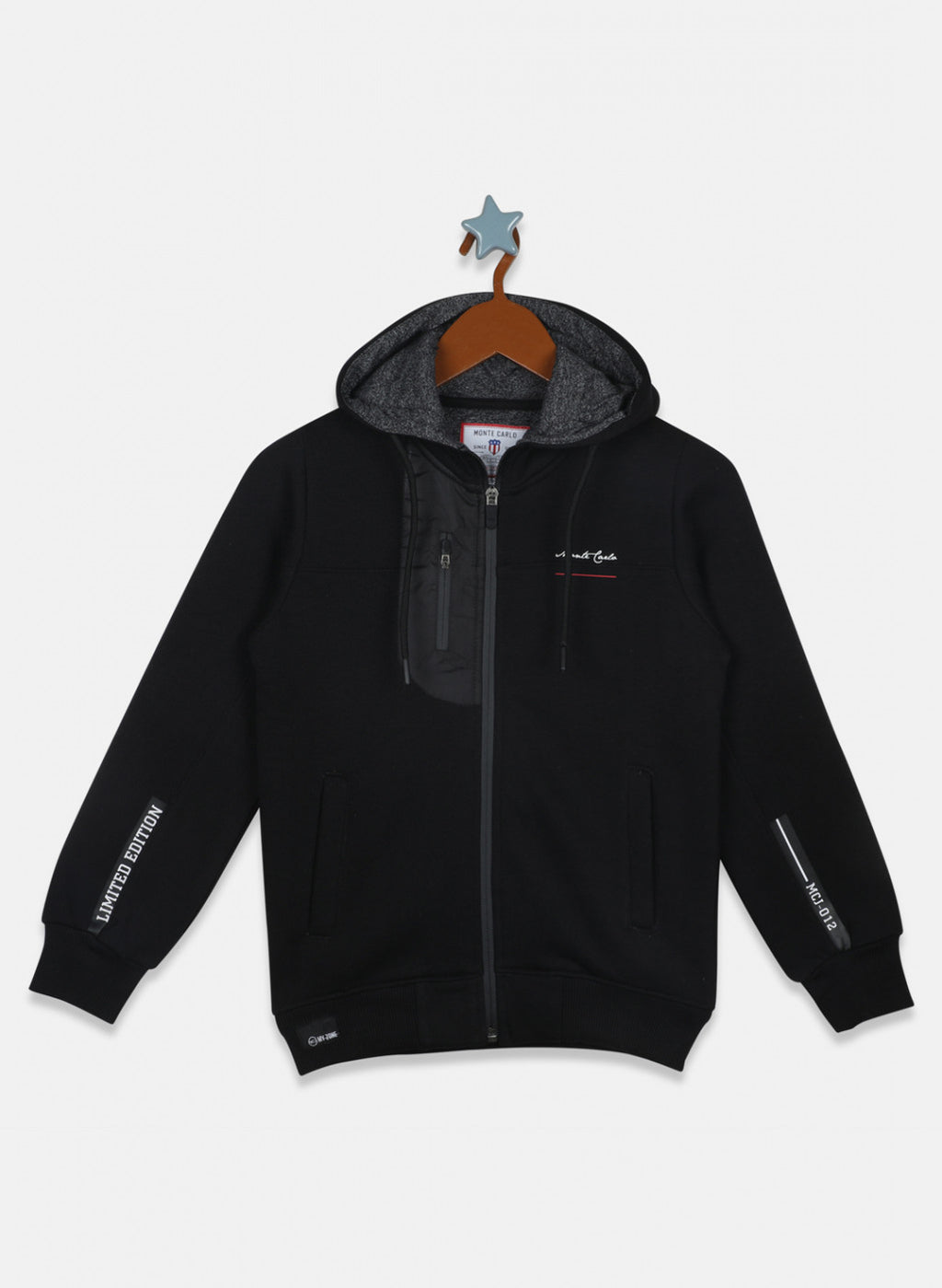 Boys Black Printed Sweatshirt
