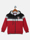 Boys Black & Maroon Printed Sweatshirt