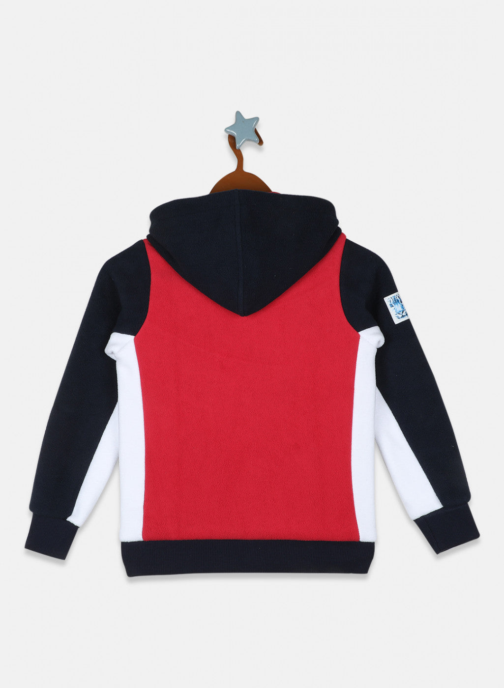 Boys Red & Navy Solid Sweatshirt