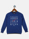 Boys Royal Blue Printed Sweatshirt