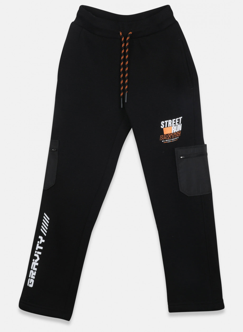 Boys Black Printed Lower