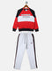 Boys Red & Grey Printed Tracksuit