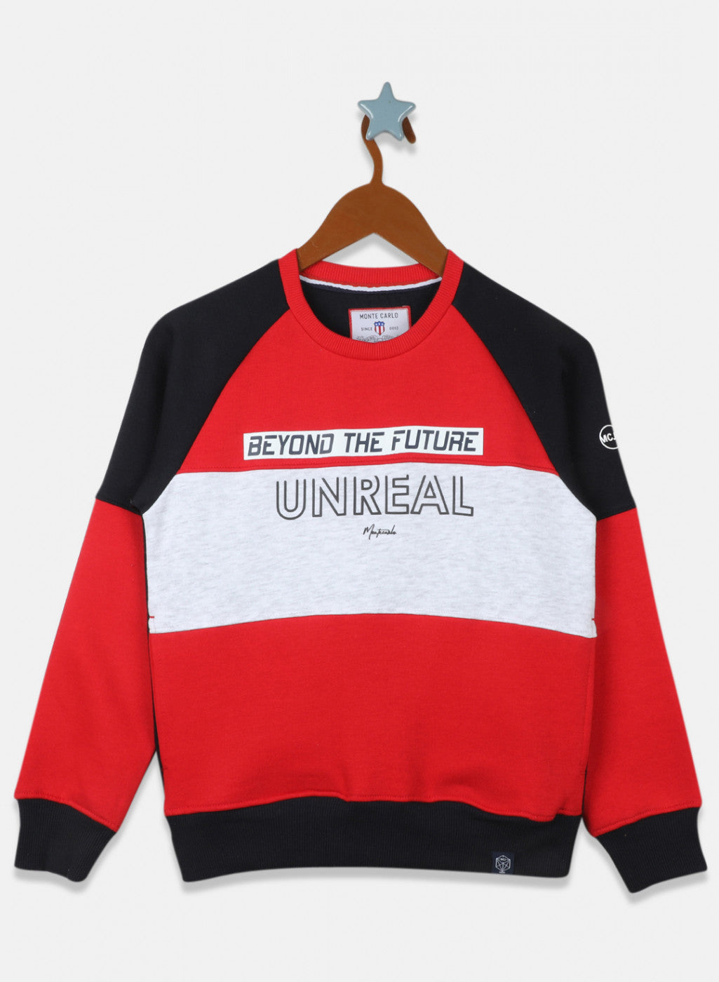 Boys Red & Grey Printed Tracksuit