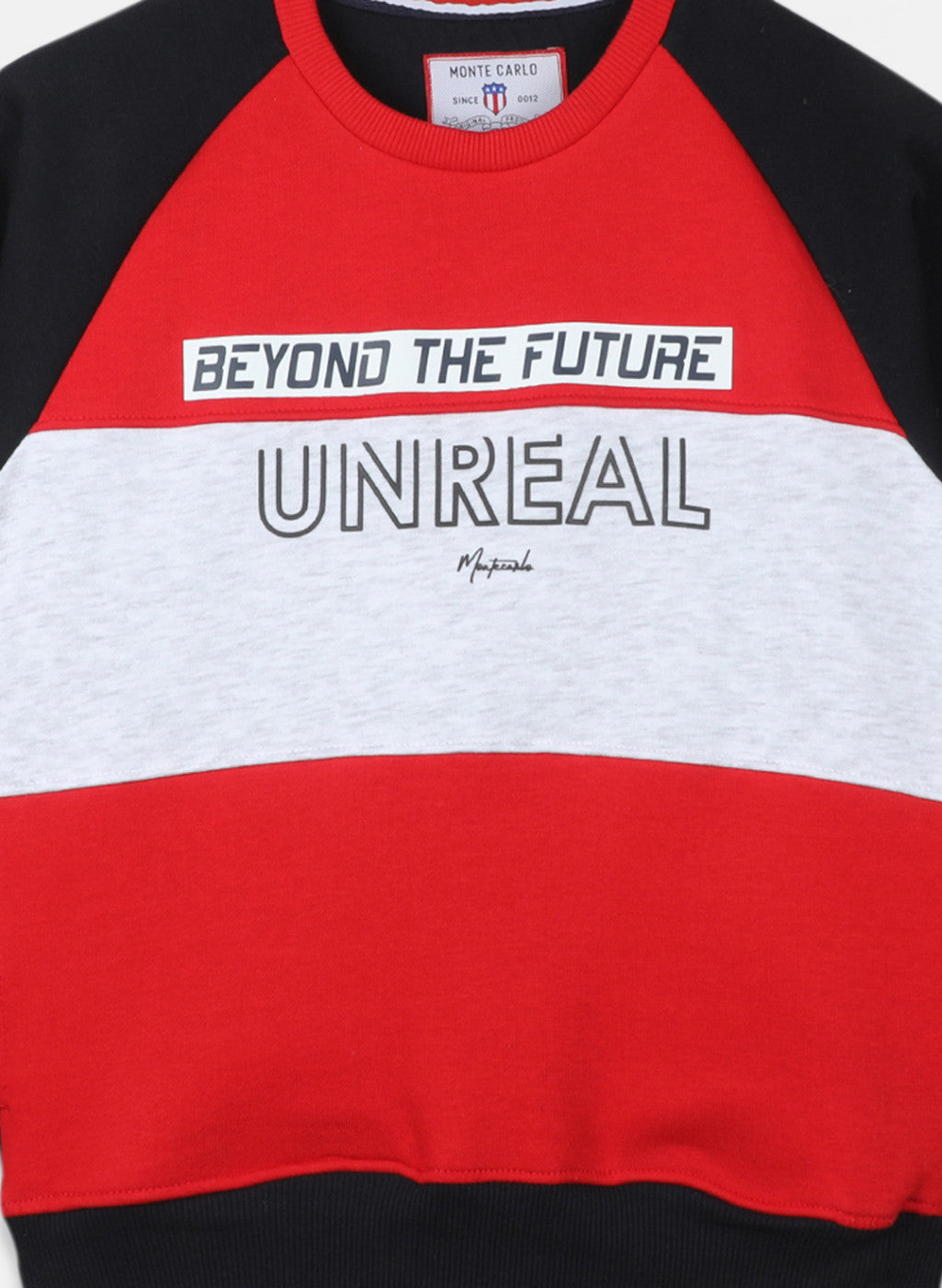 Boys Red & Grey Printed Tracksuit