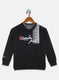 Boys Black Printed Sweatshirt