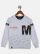 Boys Grey Printed Sweatshirt