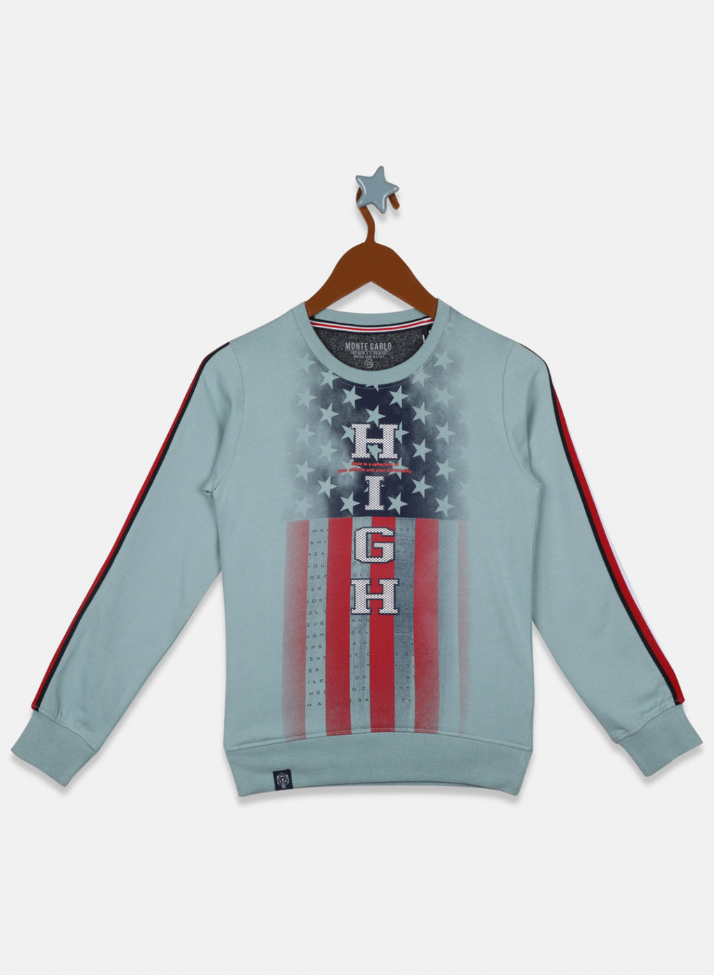 Boys Green Printed Sweatshirt