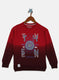 Boys Maroon Printed Sweatshirt