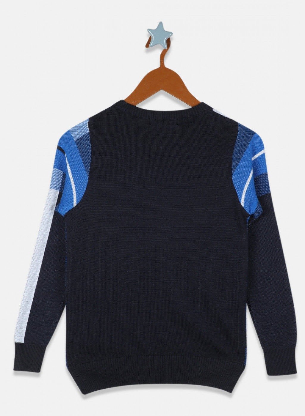 Boys Navy Blue Stripe Pullover