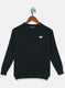 Boys Green Self Design Pullover