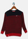 Boys Maroon Solid Pullover