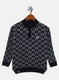 Boys Black Jaquard Pullover