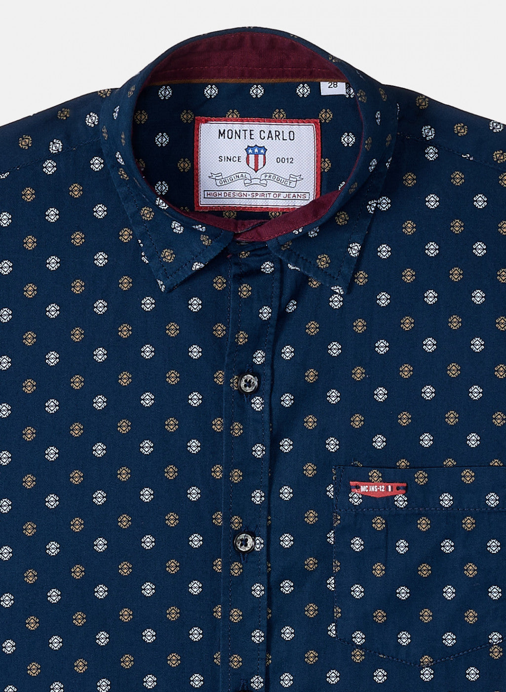 Boys Blue Printed Shirt
